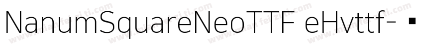 NanumSquareNeoTTF eHvttf字体转换